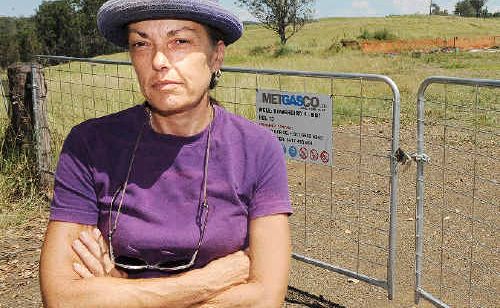 Lynda Brooks, of Old Dyraaba, says she has seen bubbles escaping from the coal seam gas well near where she lives. Lynda Brooks, of Old Dyraaba, says she has seen bubbles escaping from the coal seam gas well near where she lives.